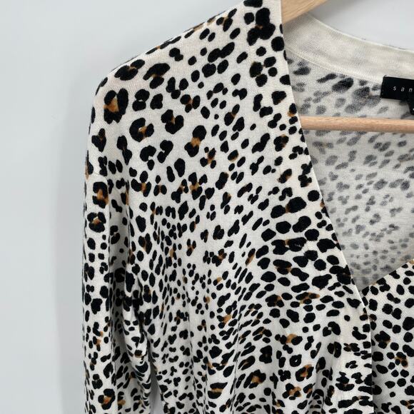 Sanctuary XOXO Animal Print V Neck Sweater // XS - Picture 9 of 13
